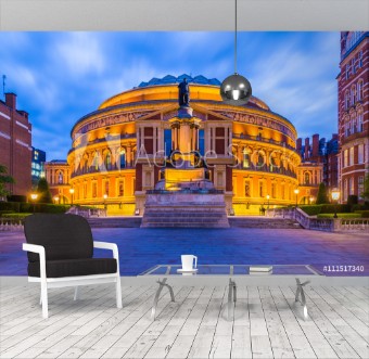 Picture of Illuminated Royal Albert Hall London England UK at night